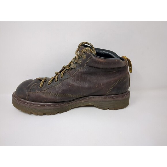 Vintage Dr Martens Ankle Boots UK 9 US Women 11 Men 10 Brown Chunky ENGLAND 8287 - Picture 5 of 10